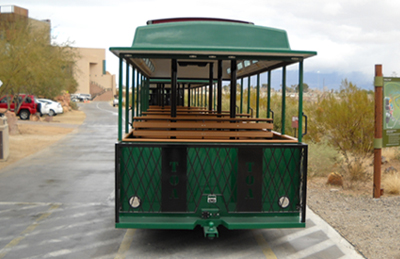 Trains of America's caboose, rear view