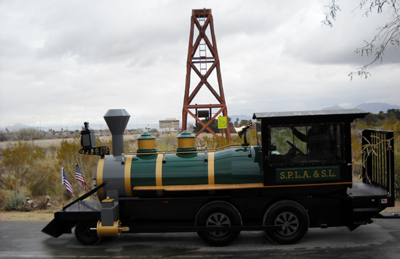 Trackless road train/tram built for Springs Preserve