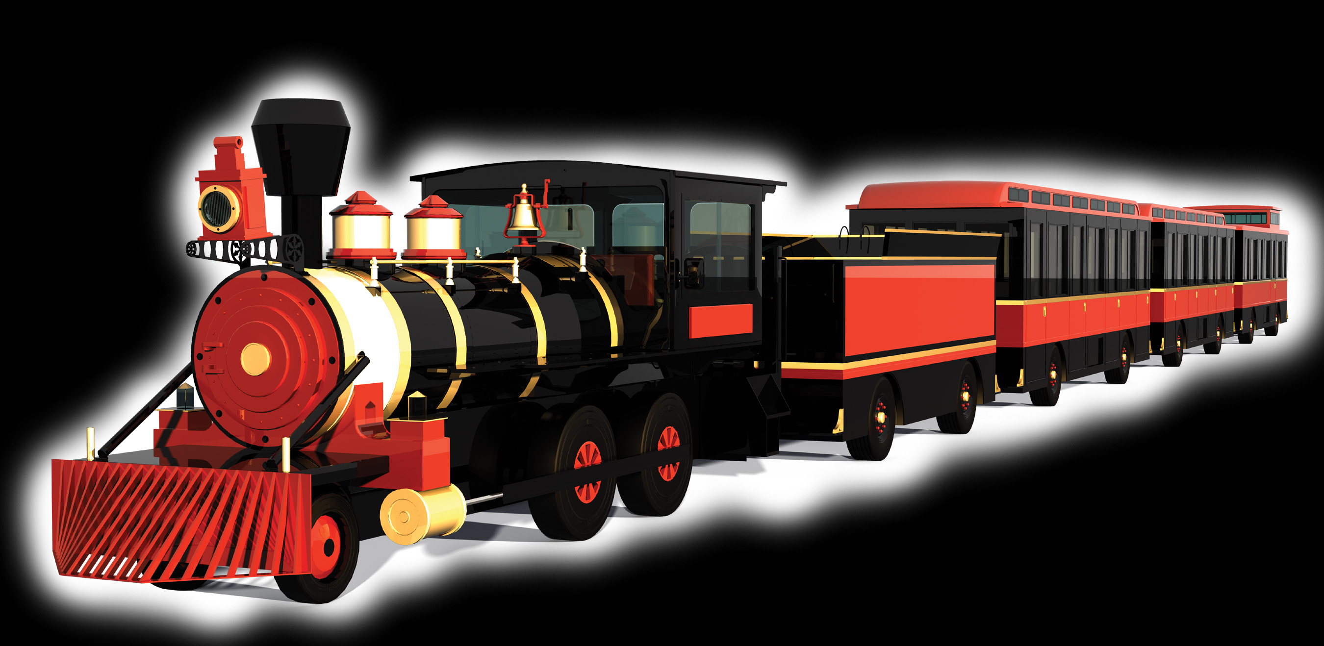 Trains Of America trackless road train/tram